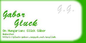 gabor gluck business card
